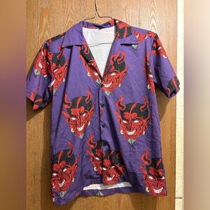 Purple Devil Print Shirt